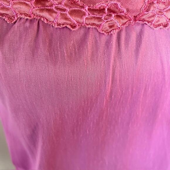 Vintage Vanity Fair Pink Satin Slip Dress - Size Large - Made in USA - Picture 4 of 7